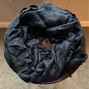 Black Polka Dot Scarf / Shawl / Wrap